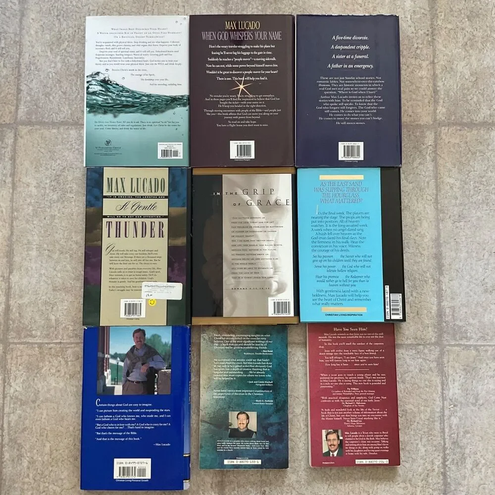 Max Lucado Lot of 9 Books 1 Signed Book Christian Theology 7 Hardbacks 2 PB